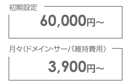 初期設定6万円、月々3900円